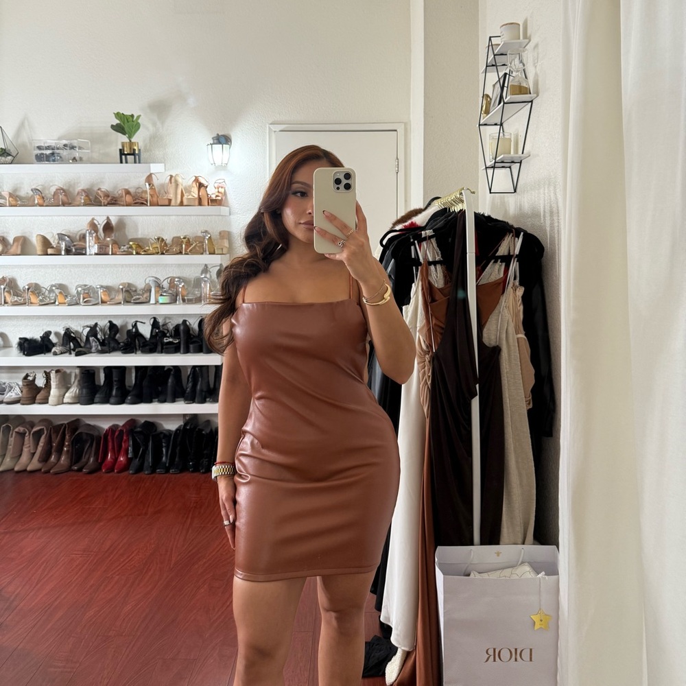 NEW Faux Leather Dress